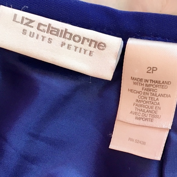 🎉HP🎉Liz Claiborne Blue Pencil Skirt Size 2P - Picture 7 of 9